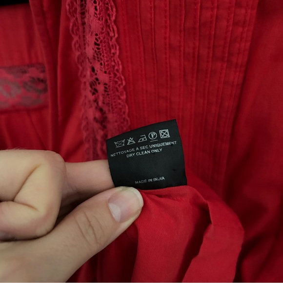 Isabel Marant etoile red lace blouse size 38 or 6 - Picture 7 of 11